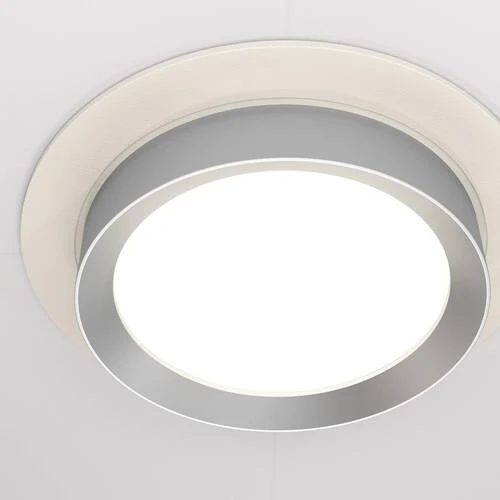 Встраиваемый светильник Downlight Hoop, 1xGX53 Белый с Серебром (Maytoni Technical, DL086-GX53-RD-WS) - Amppa.ru