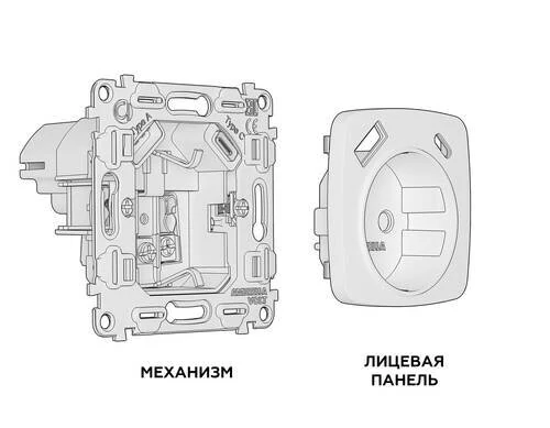 Комплект механизма электрической розетки OMEGA Темная бронза матовый 2USB A+C 20W (быстрая зарядка) с/з QUANT (OP6400, VM160) (Ambrella Volt, MO640010) - Amppa.ru