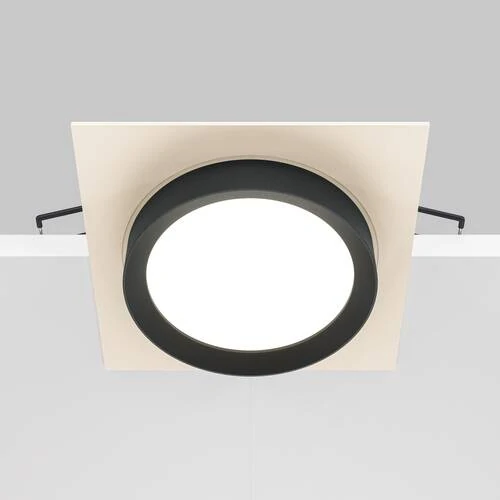 Встраиваемый светильник Downlight Hoop, 1xGX53 Бело-черный (Maytoni Technical, DL086-GX53-SQ-WB) - Amppa.ru