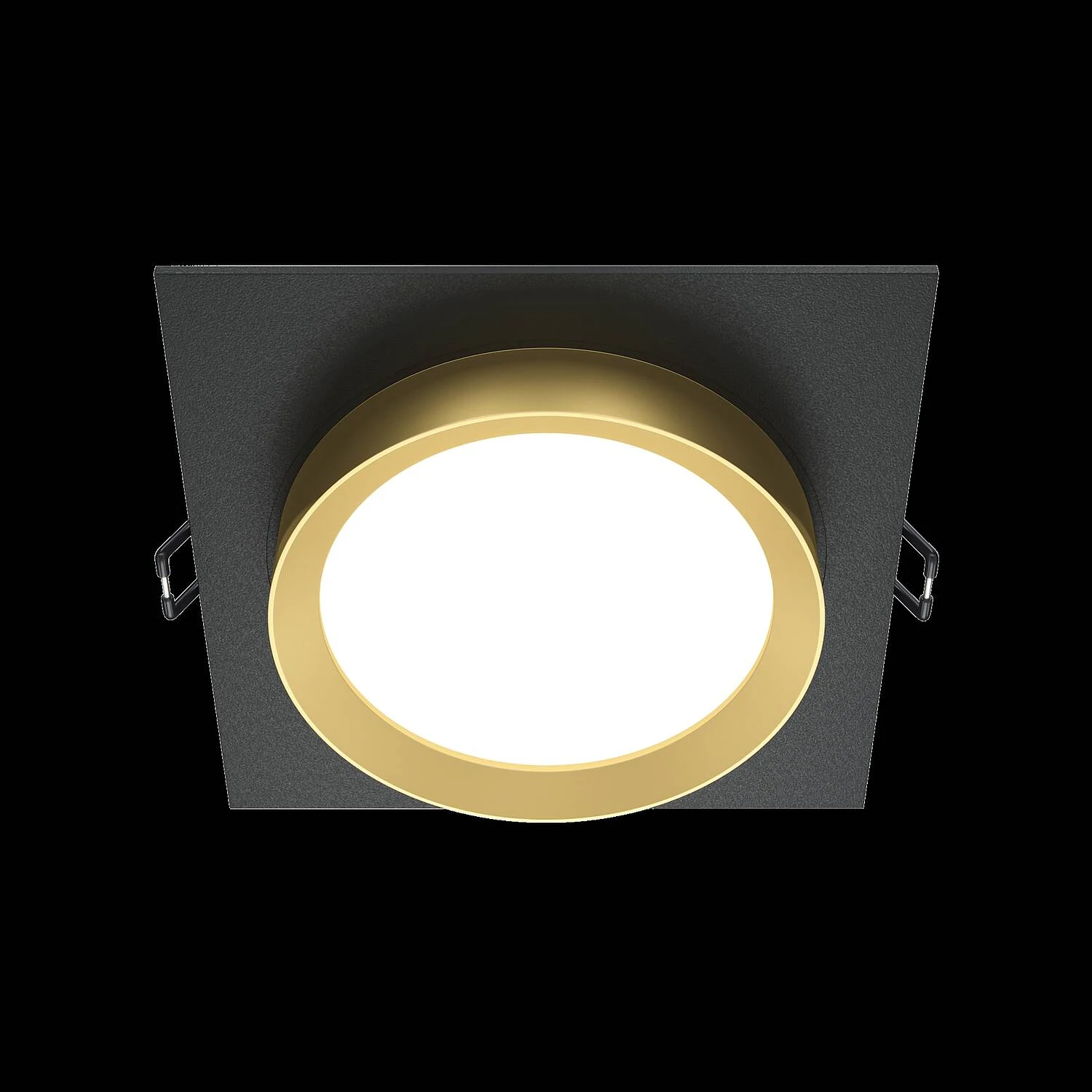 Встраиваемый светильник Downlight Hoop, 1xGX53 Черный с Золотом (Maytoni Technical, DL086-GX53-SQ-BG) - Amppa.ru