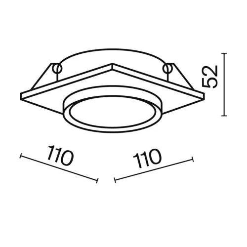 Встраиваемый светильник Downlight Hoop, 1xGX53 Белый (Maytoni Technical, DL086-GX53-SQ-W) - Amppa.ru