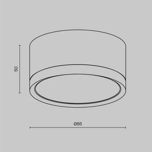 Потолочный светильник Ceiling Hoop, 1xGX53 Черный с Золотом (Maytoni Technical, C086CL-GX53-SRD-BG) - Amppa.ru