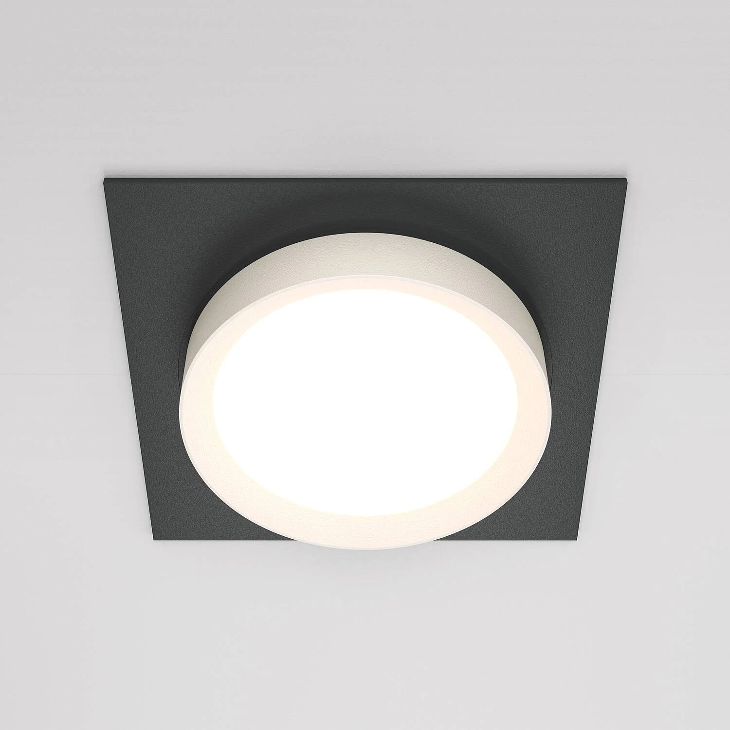 Встраиваемый светильник Downlight Hoop, 1xGX53 Черно-белый (Maytoni Technical, DL086-GX53-SQ-BW) - Amppa.ru