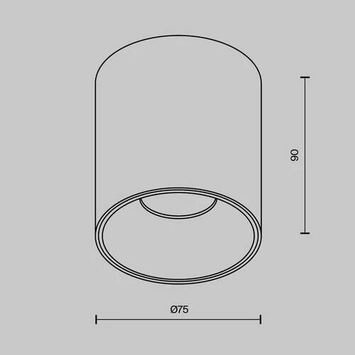 Потолочный светильник Ceiling Alfa LED 12W, 4000K, Бело-черный (Maytoni Technical, C064CL-12W4K-RD-WB) - Amppa.ru