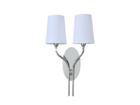 Бра SARA 3550, 2xЕ14, никель (Newport, 3554/A nickel) М0070658