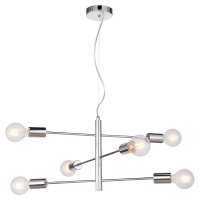 Подвесная люстра Lgo Huron, 6xE27, Хром (Lussole, LSP-8154)