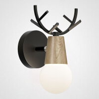 Бра с рожками DEER A Wood/Black (ImperiumLoft, 181043-26)