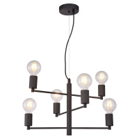 Подвесная люстра Lgo Huron, 6xE27, Черный (Lussole, LSP-8156)