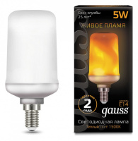 Лампа светодиодная Gauss LED T65 Corn Flame E14 5Вт 1500K 157401105